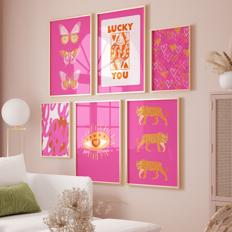 Hot Pink Wall Art - Etsy