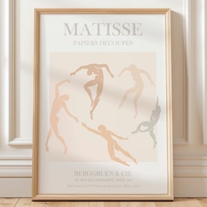 Henri Matisse The Dance Poster: Minimalistische Tänzerin Raumdekor (Digitaldruck) Neutrale Wandkunst