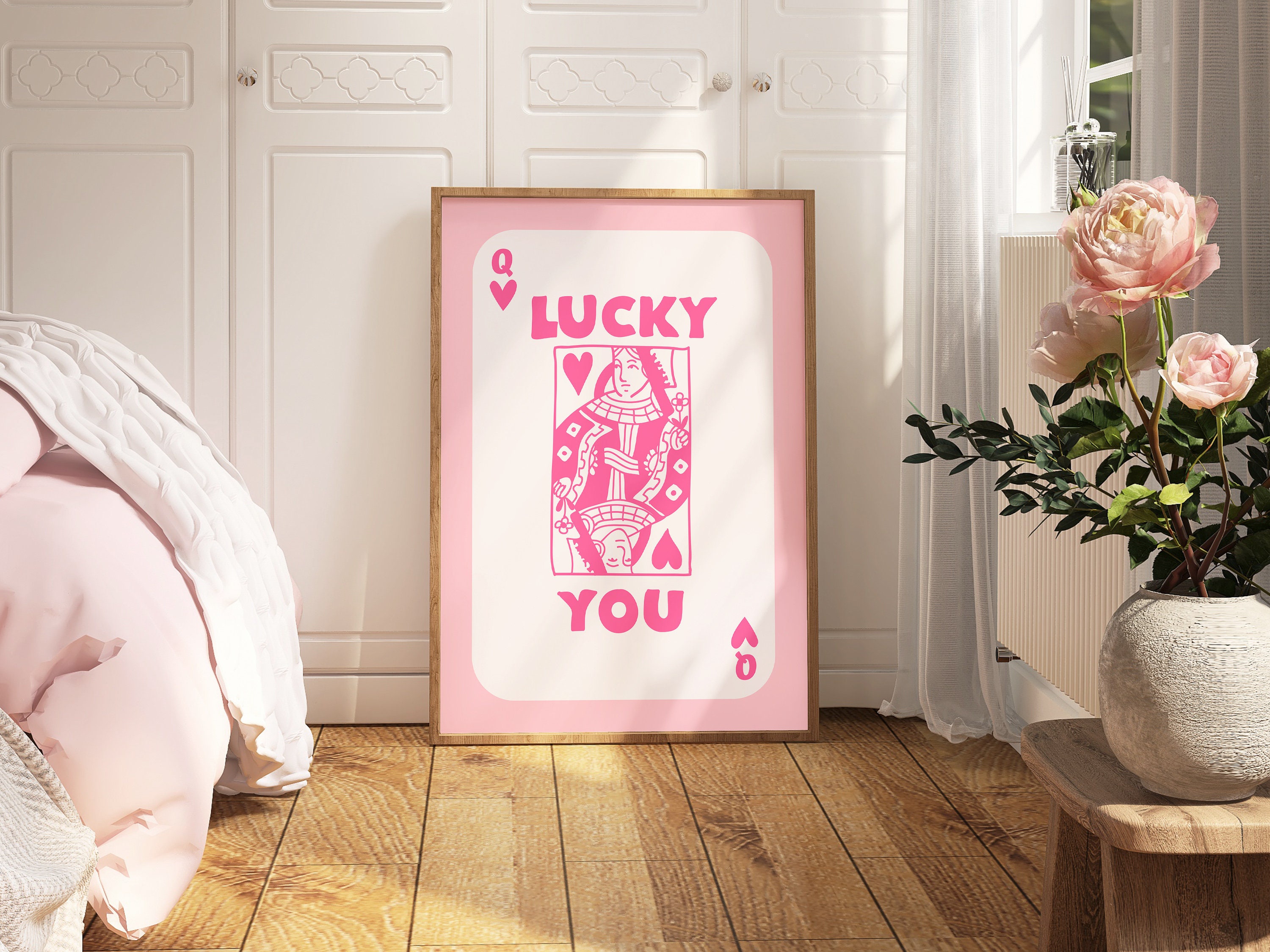 Set Poster Decorazione Parete Rosa Preppy – 12 Stampe Artistiche Per Camera Da Letto Ragazze Teen – Estetica Moderna