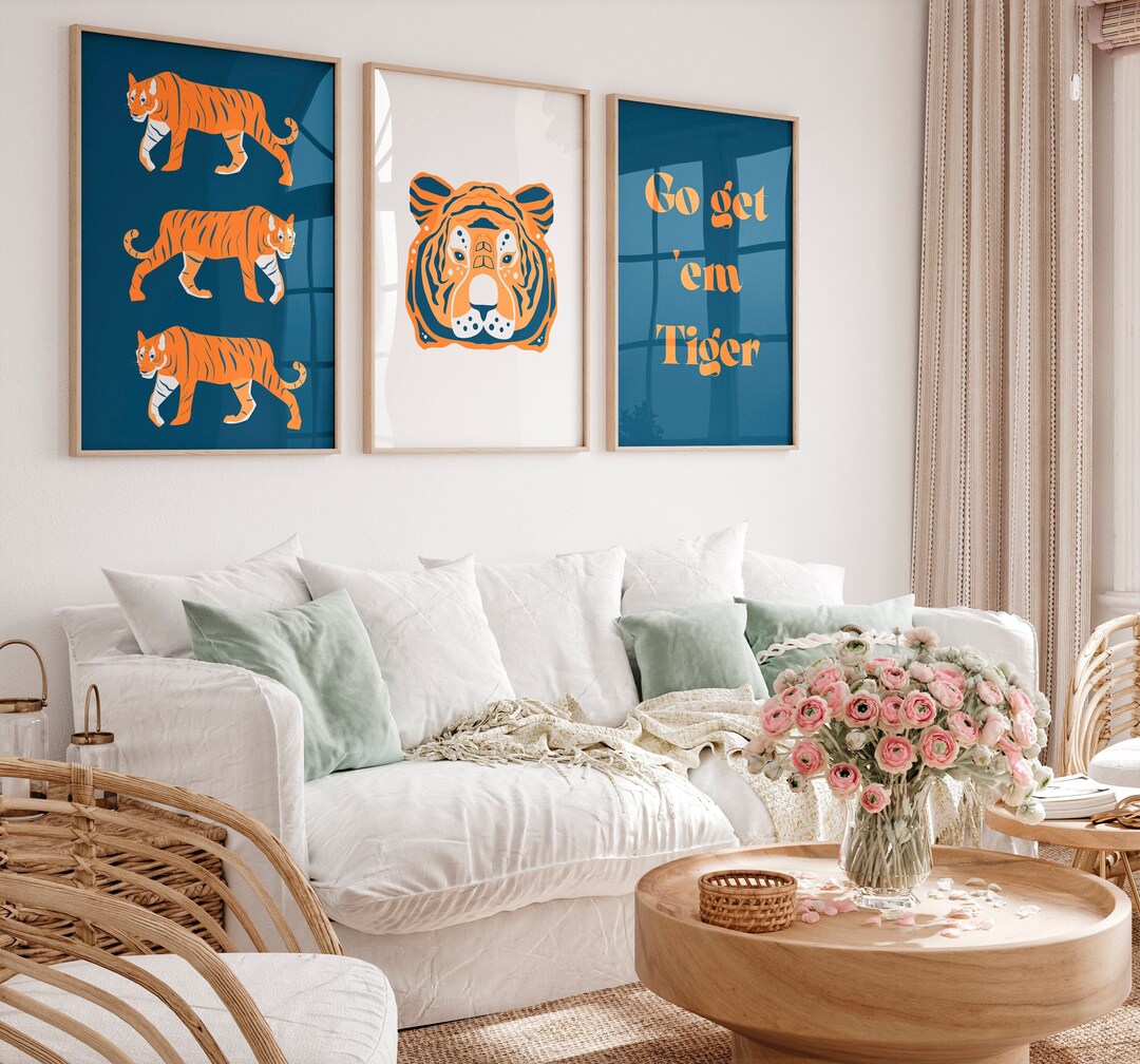 Auburn Tigers Wall Art Preppy Room Decor Trendy (Instant Download) Etsy