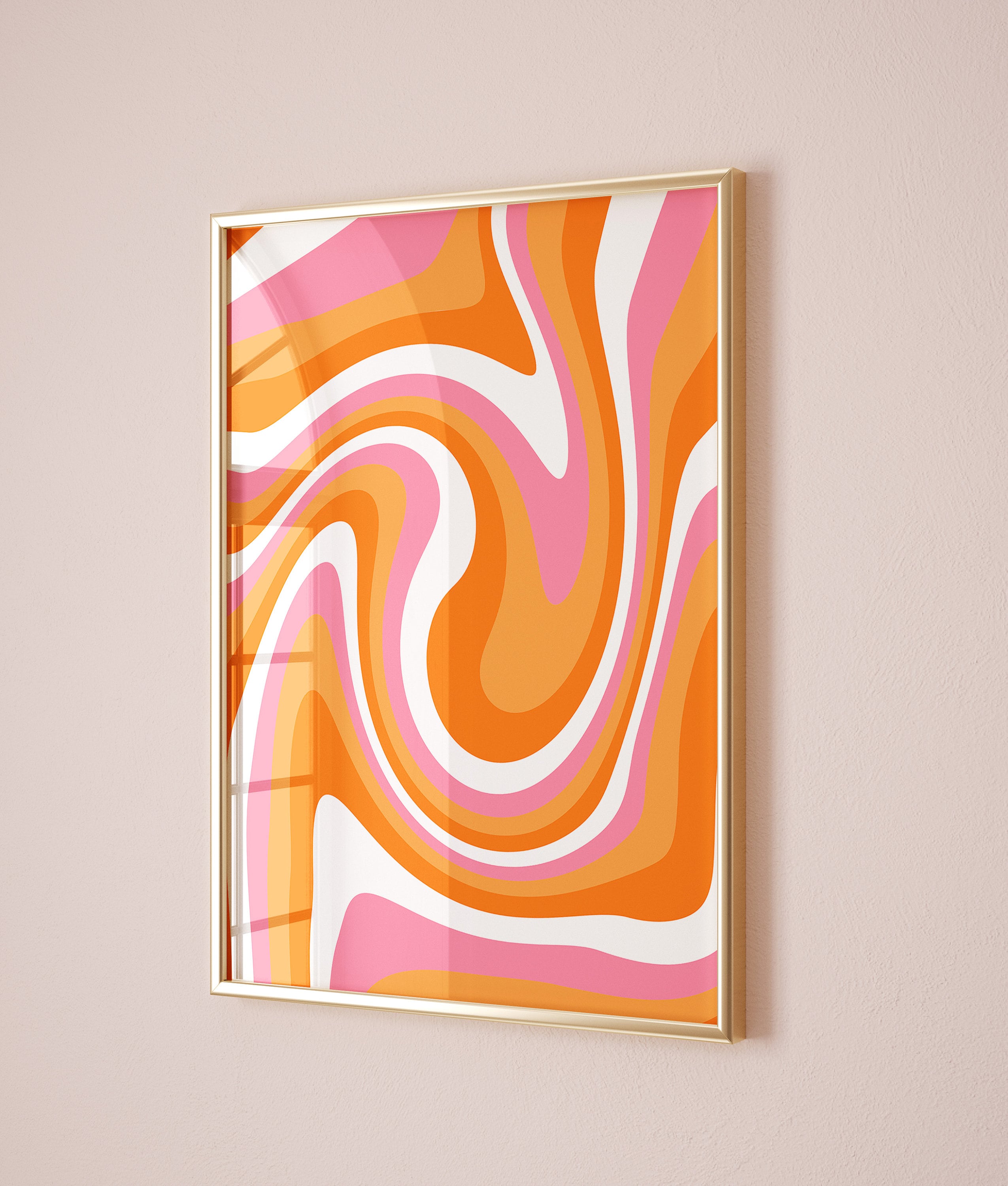 Retro Waves & Fuzzy Walls Poster by Ghost Orange Graphics