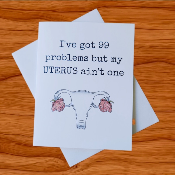 Get Well Soon Hysterectomy Recovery Card + Sticker | Blank Card | Ready to ship with tracking info |