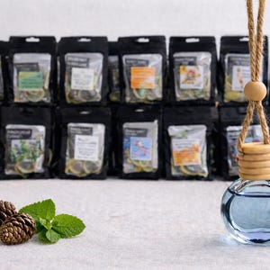 Hanging glass Car Diffuser: Non-Toxic Fragrance Air Freshener - Lasts 90 Days Huge Selection