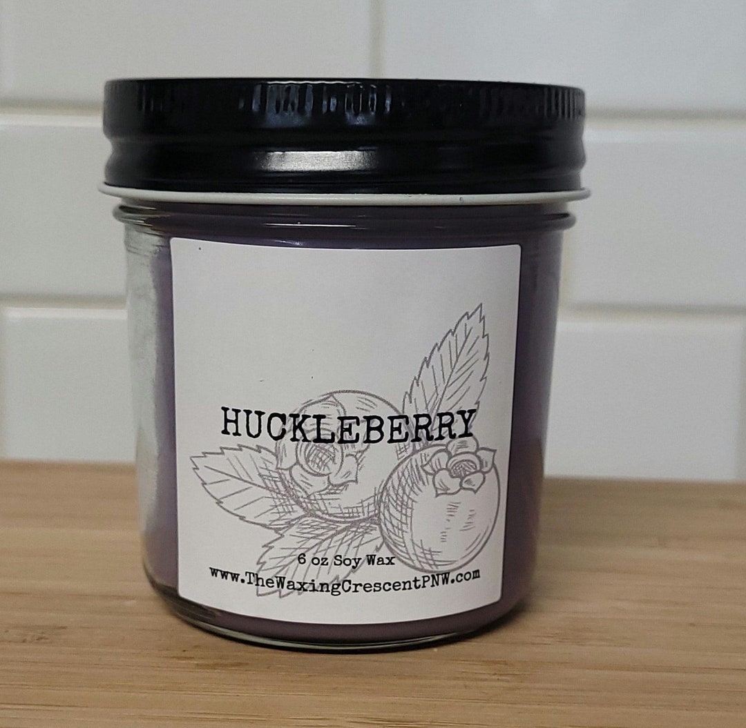 Huckleberry Soy Candle Fruity Handmade Scented Candle Small Batch Vegan