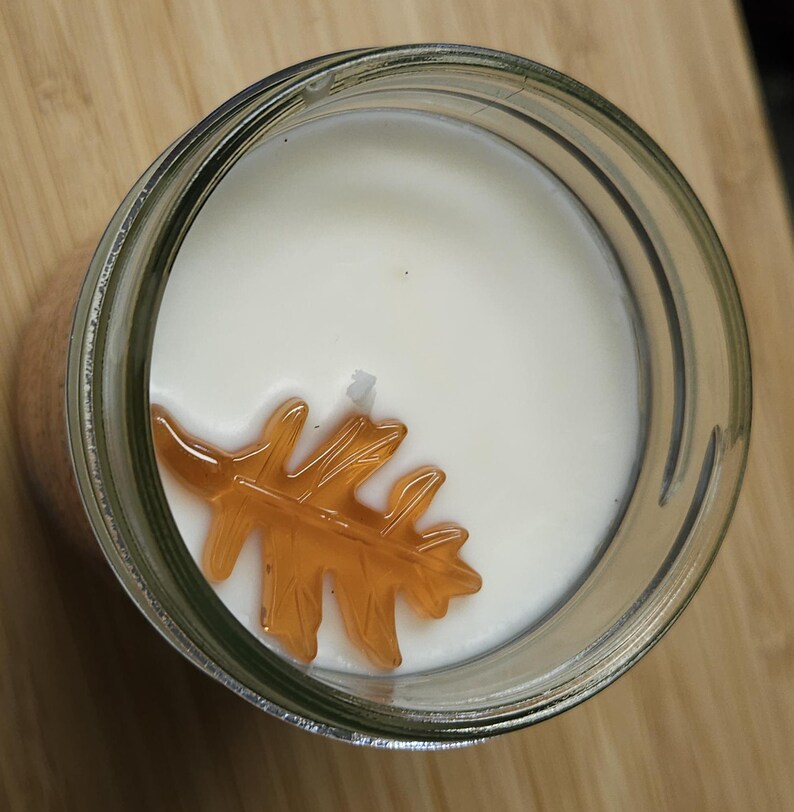 Fallen Leaves Soy Candle Citrus Spice Pecan Cedar Handmade Scented