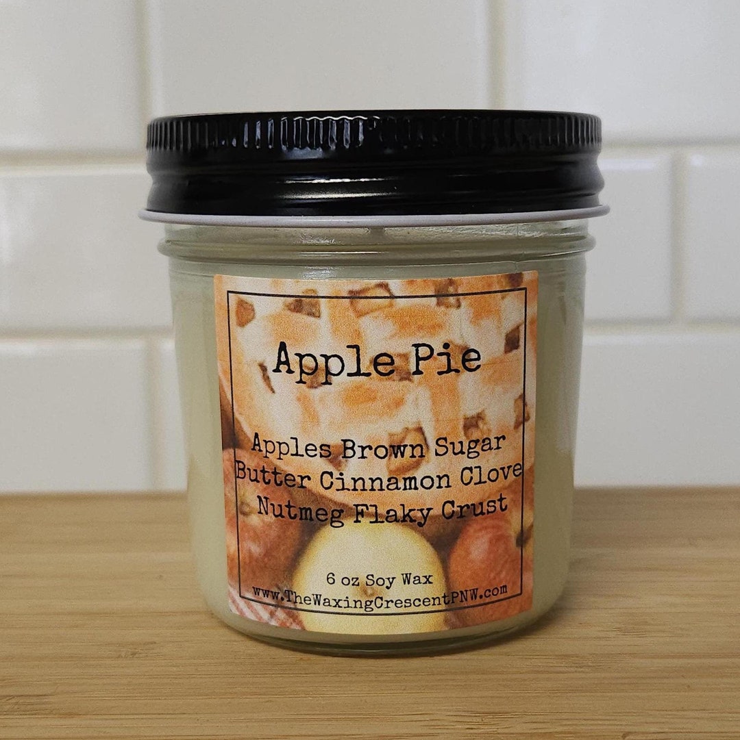 Apple Pie Soy Candle Apples Spice Sugar Crust Handmade Scented Candle