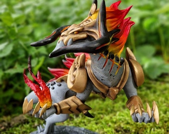 Fan Art Aurelion Ashen lord skin inspirado en LOL Dragon Figure Figura Estatuilla hecha a mano