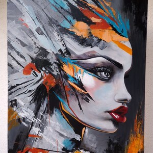 Schilderij op mdf-kunstkarton met textuurkunst "Manifestation of Mutual Sensuality""