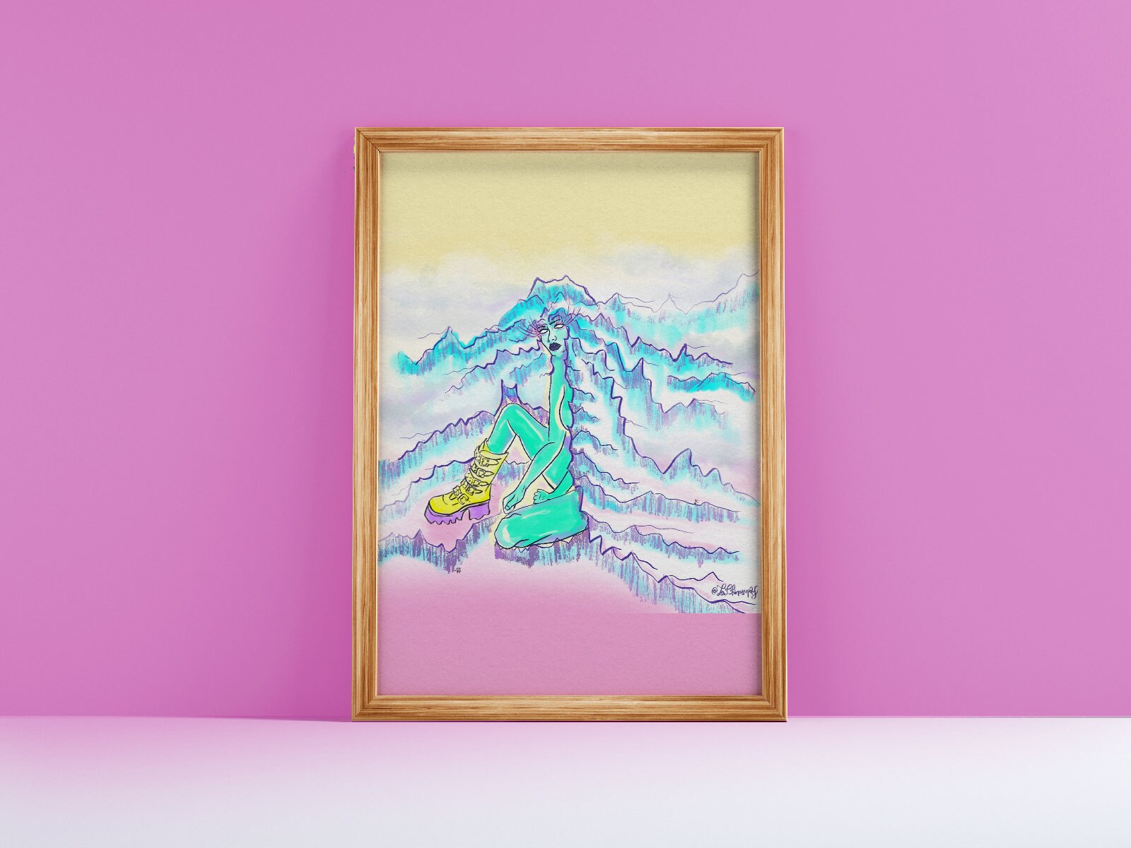 | Achachila | d'illustration d'art Numérique Bolivien Moderne Imprimer Art Mural