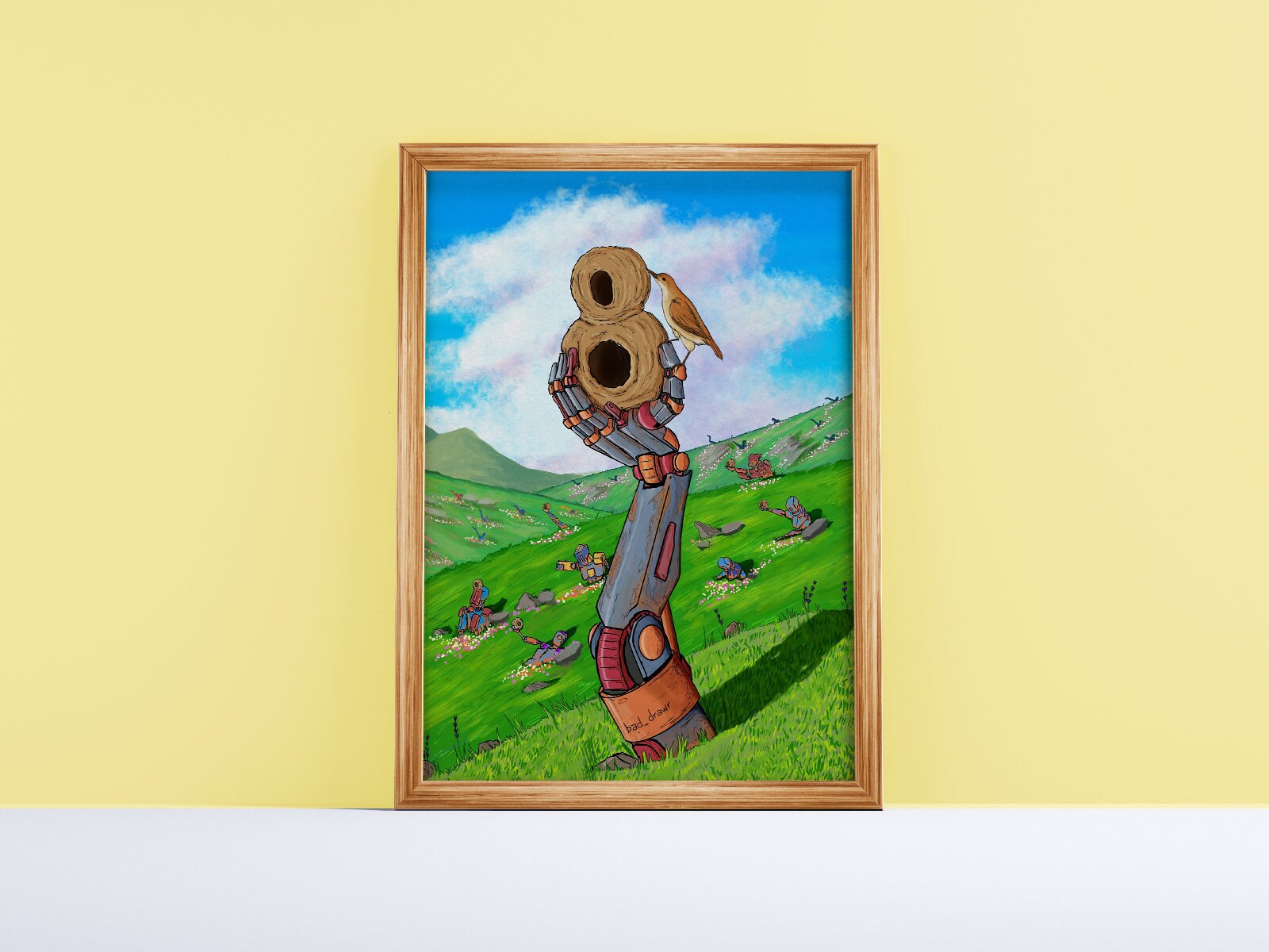 | Hornerito | d'illustration d'art Numérique Faune Bolivienne Futuriste Moderne Imprimer Art Mural