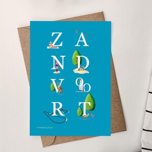 Zandvoort aan Zee Typografische Karte / A6