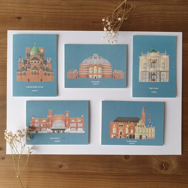 Iconic Haarlem Architecture Greetings Card Set 1 / A6
