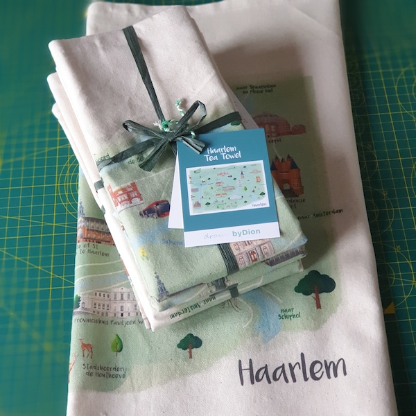 Haarlem Map Tea Towel
