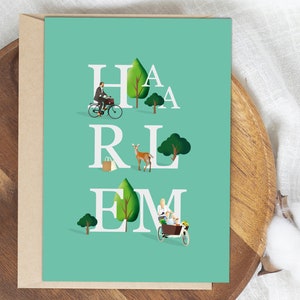 Biglietto d'auguri tipografico Haarlem - Ritratto / Arte / Tipografia / Stampa / A5 / A6