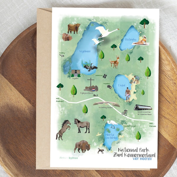 Nationaal Park Zuid Kennermerland / A6 Greetings card / Print