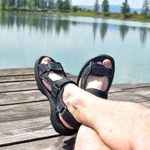 Natural Leather Men Sandals Genuine Leather Polish Sandals for Men Leather Handmade Sandals Comfortable Footwear