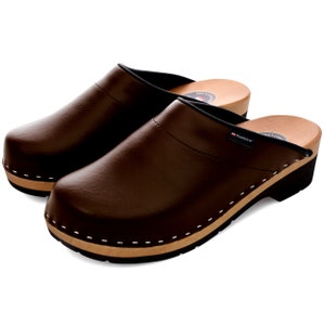 Sabots suédois en cuir pour hommes sabots en bois Chaussures médicales orthopédiques faites à la main Chaussures en cuir véritable Chaussures de plate-forme en bois polonaises image 7