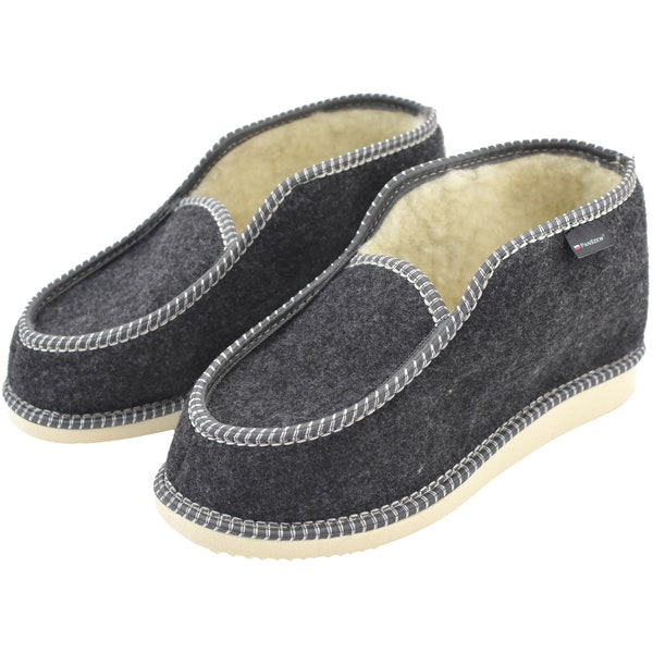 Pantuflas de lana de oveja PanSzew® Warm para hombre, zapatos de casa de fieltro para el invierno, pantuflas Highlander para regalo 0-99