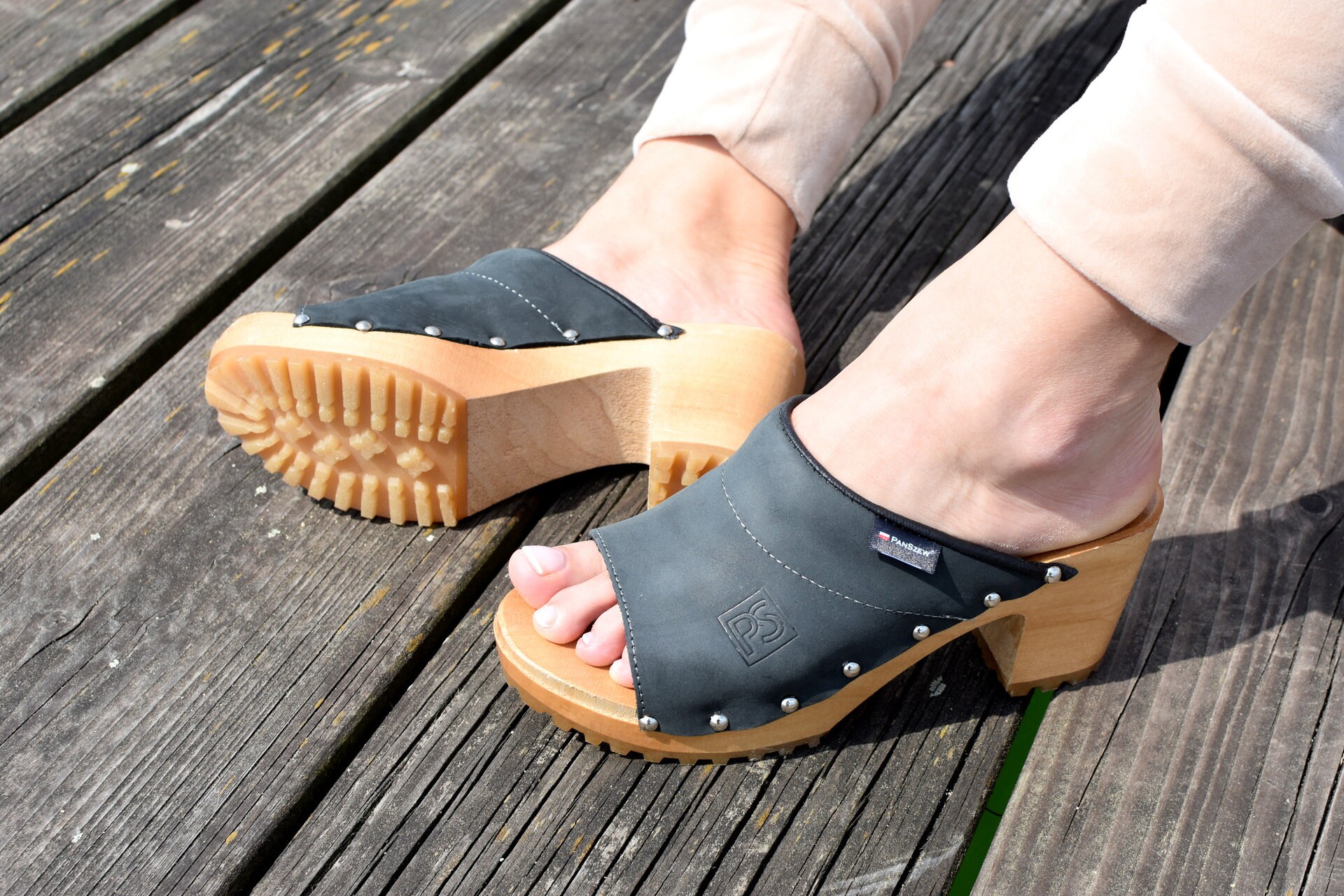 Dreamlike Women Swedish Clogs Wooden Leather Polish Clogs Etsy