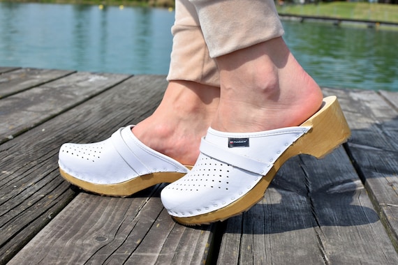 Clogs for Women Leather Swedish Wooden Clogs Handmade Orthopedic Medical Shoes Genuine Leather Shoes Polish Wooden Platform Shoes Etsy UK