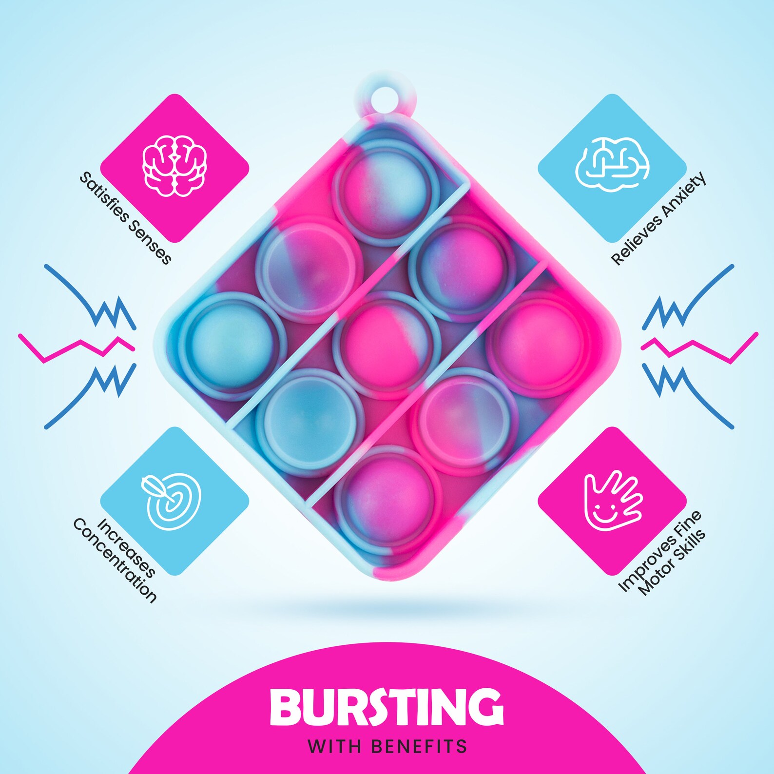 15 Mini Pop It Keychain Fidgets for Party Favors and Classroom Etsy