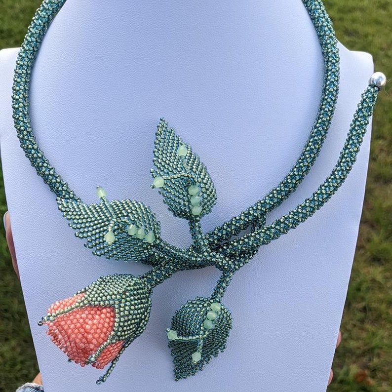 Salmon rose with shops earrings