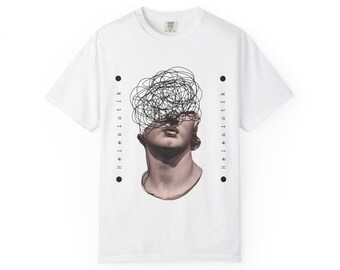 Roman Bust Head Graphic T-Shirt | Minimalist Artsy Statue Tee