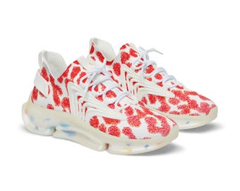 Red Leopard Print Sneakers | Men's Mesh Sneakers