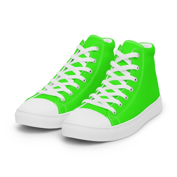 Womens Converse Stye High-top Canvas Sneakers in Neon Colors - Etsy Ireland