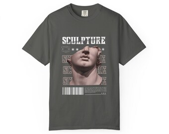 Roman Bust Head Graphic T-Shirt | Minimalist Classical Sculpture Tee