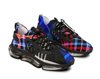 MEN'S Colorful Plaid Pattern Lightweight Mesh Sneakers