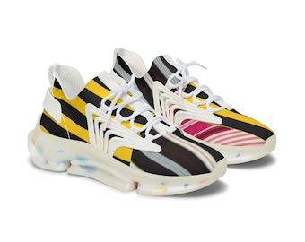 WOMEN'S Colorful Multi Stripe Lightweight Sip-on Mesh Sneakers