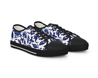 MEN'S Chinoiserie Floral Print Low Top Sneakers | Lightweight canvas shoes