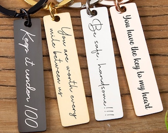 Personalised Key Ring Custom Keychain Engraved Metal Keychain Birthday Keyring Drive Safe Keychain with Name Stainless Keychain Mens Key Fob