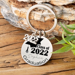 Personalized Keychain Drive Safe Keychain,Calendar Keychain Engraved Key ring Stainless Keychain Custom Keychain Graduation Gift for Him Her