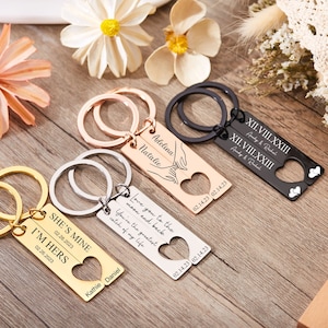 Couple photo keychain best sale