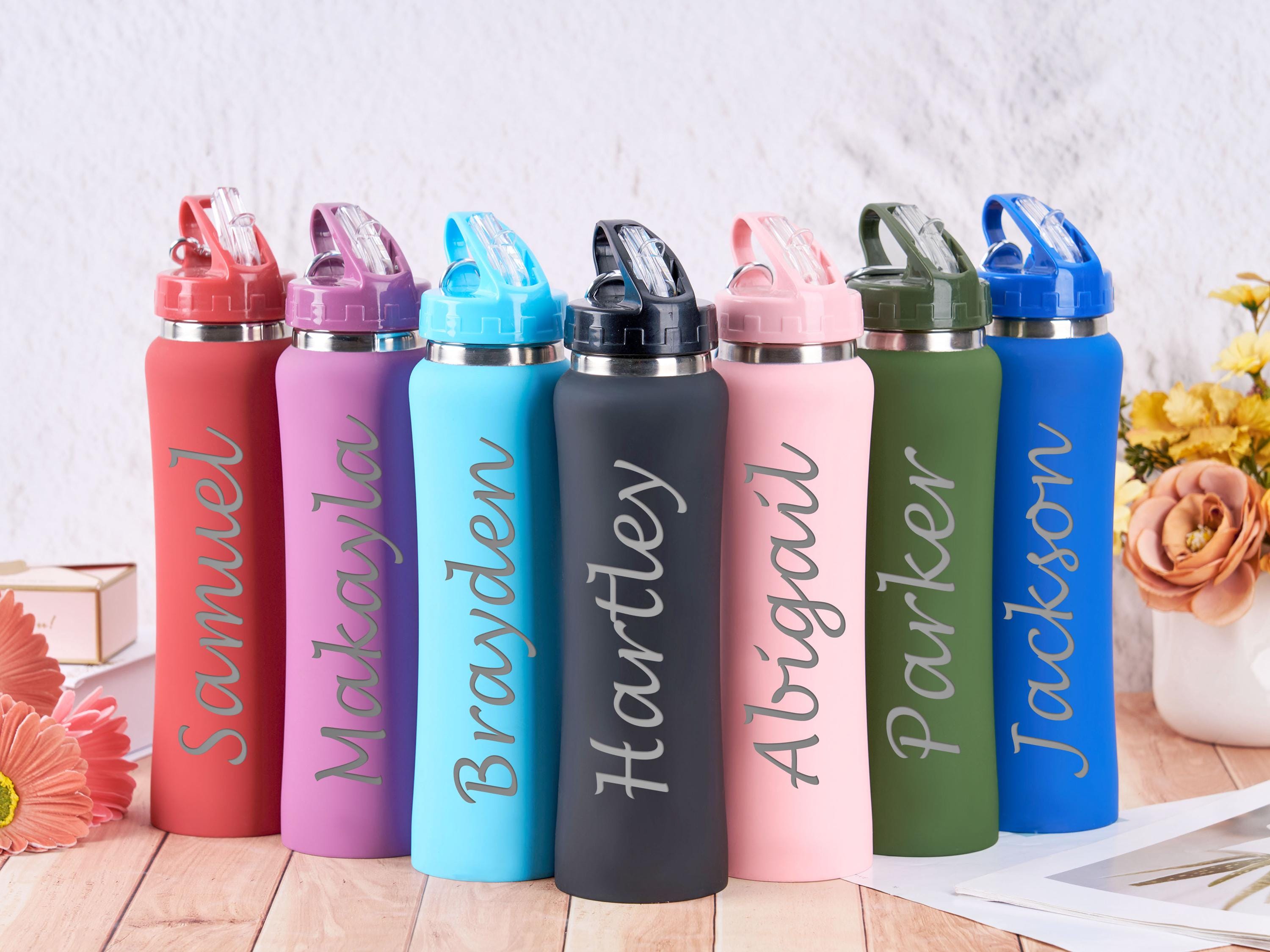 Engraved Water Bottles With Straw,Personalized Insulated Water Bottle,Name Water Bottle,Custom Steel Water Bottle,Christmas Gift For Him/Her