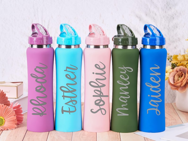 Personalized Gym Water Bottle Custom Name Engraved Water Bottle ...