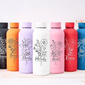 Personalized Birth Month Tumbler,Engraved Water Bottle,Vacation Tumbler,Bridesmaid Proposal Gift,Girls Weekend Gift,Gifts for Her