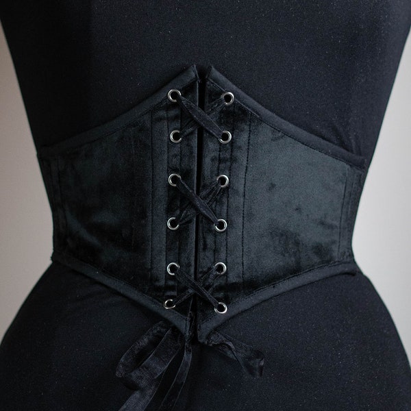 Ceinture corset velours noir