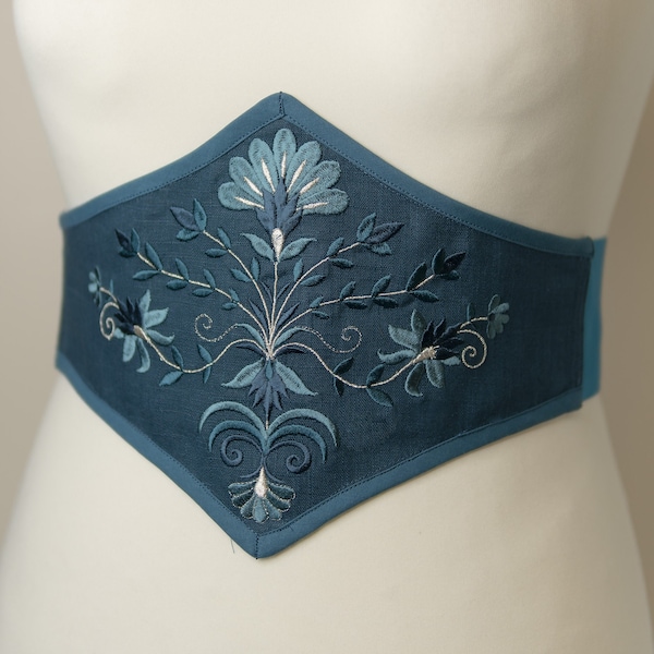 embroidered corset belt