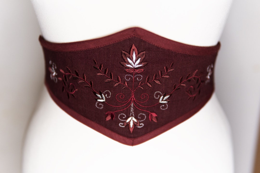 Elastic Linen Corset Waist Statement Belt Accessories | Natural Linen Stretch Corset Waist Statement  main image 2