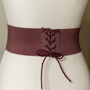 Embroidered linen corset belt image 5