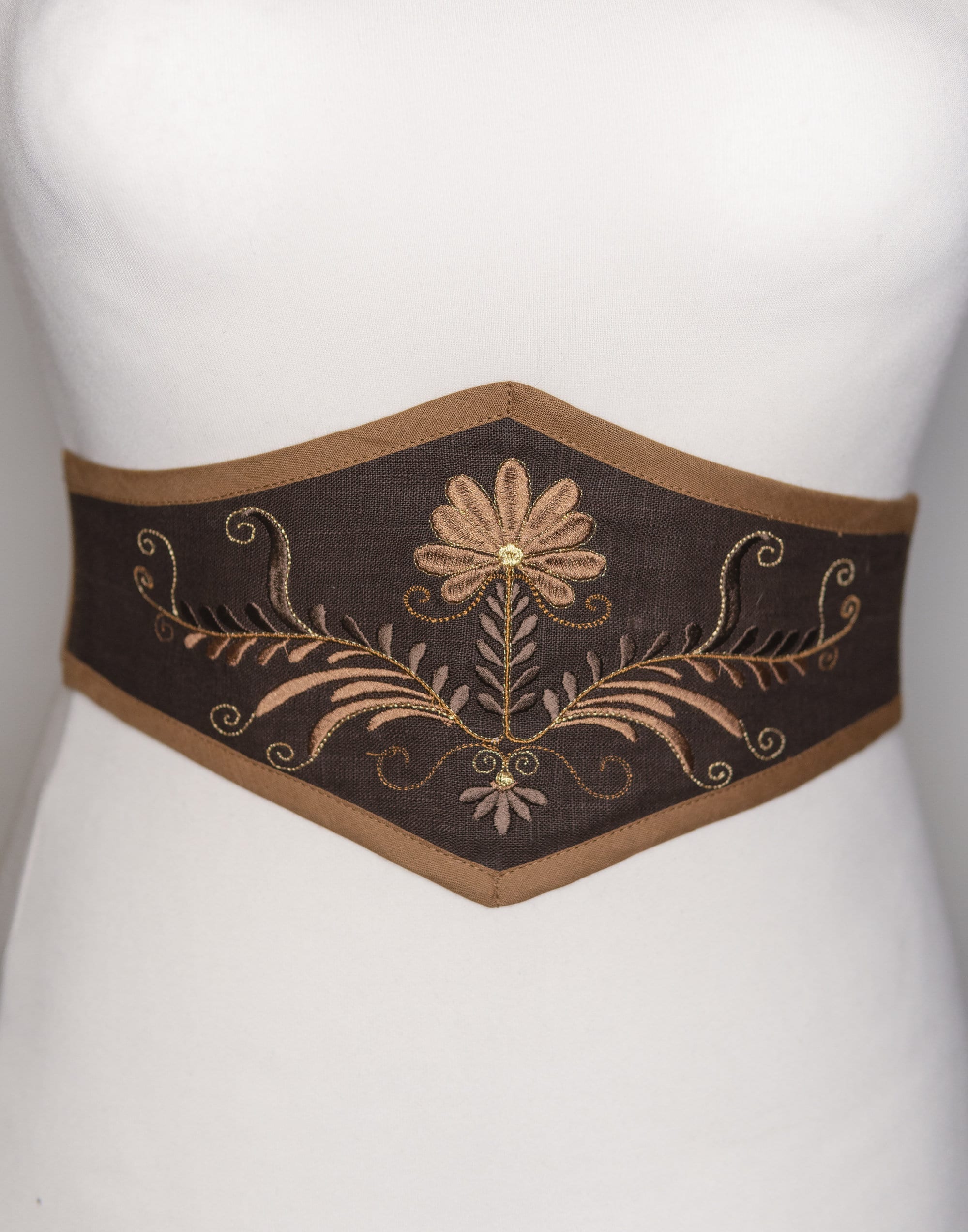 dark brown leather belt