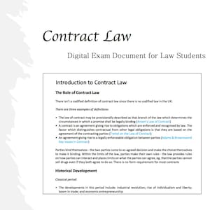 Contract Law (LLB) Exam Document
