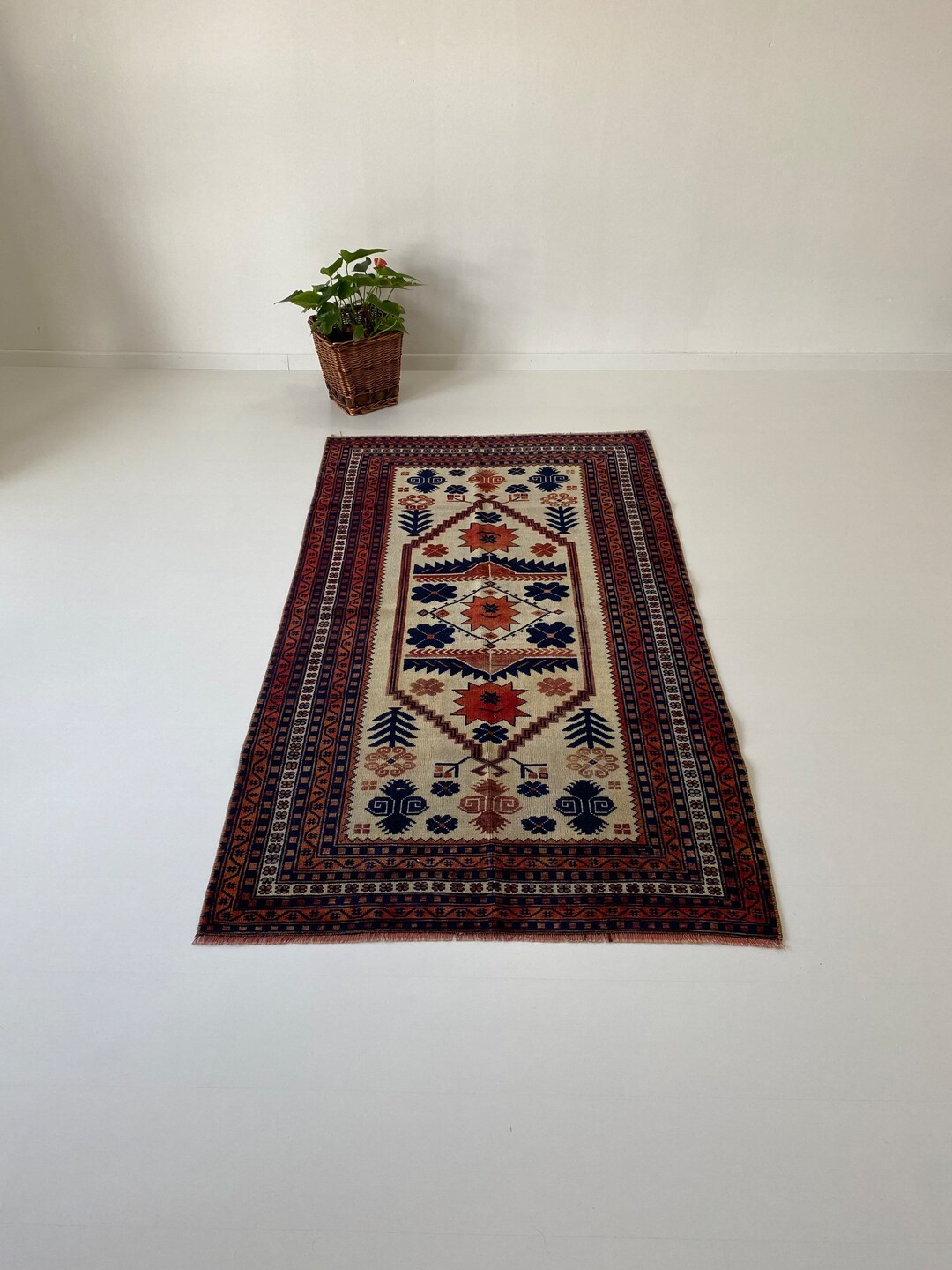 Vintage Persian Rug / Wool Persian Rug / Large Persian Rug / Handmade