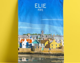 Paño de cocina Elie. East Neuk, Fife, Escocia: Paño de cocina 100 % algodón.