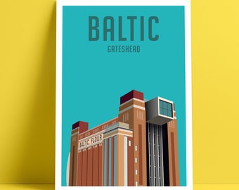 Baltic, Centre for Contemporary Art, Gateshead, Tyne & Wear, Giclée Architecture Poster Print