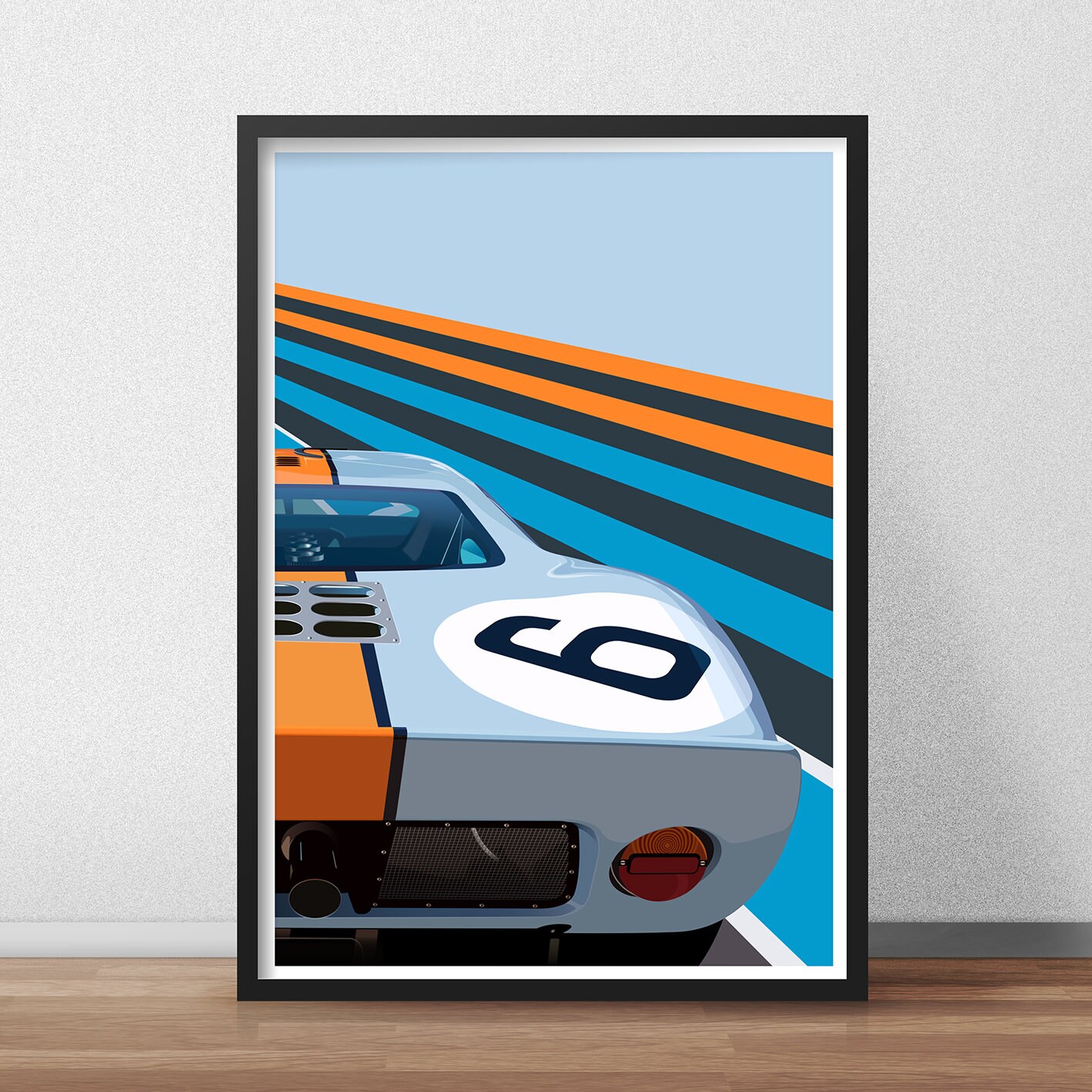 Ford GT40 Le Mans 1969 Gulf Racing Car Giclée Poster Print - Etsy