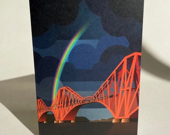Forth Bridge, St Andrews, Fife, Scottish Bridges, Landscapes, A6 size cards – 5 individual designs